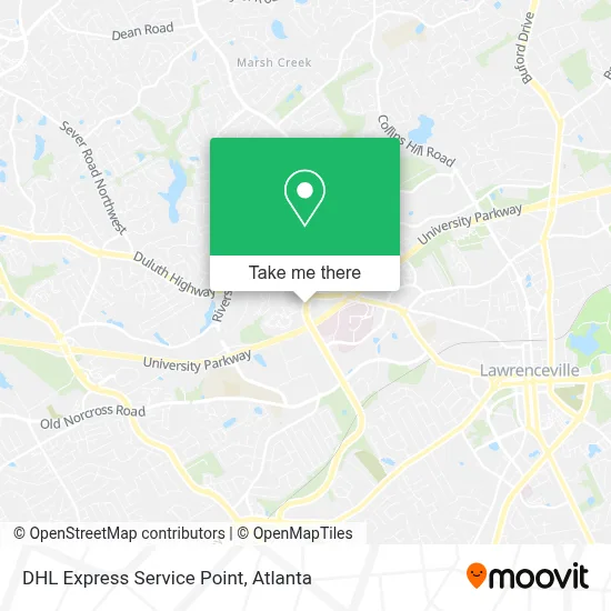 DHL Express Service Point map