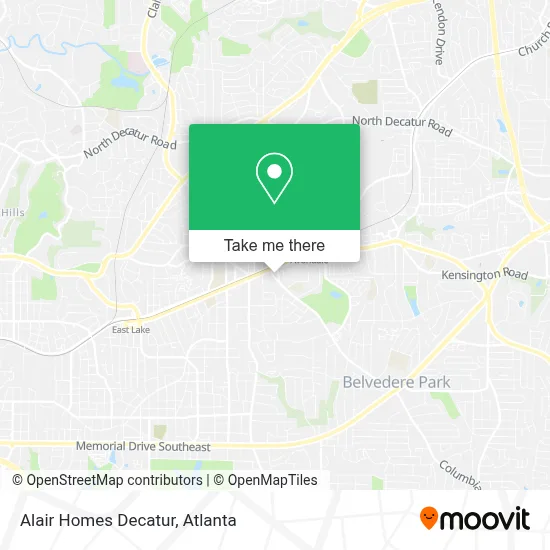 Alair Homes Decatur map