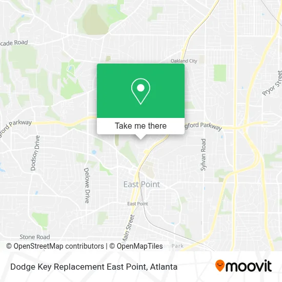Dodge Key Replacement East Point map