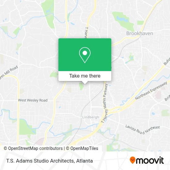 T.S. Adams Studio Architects map