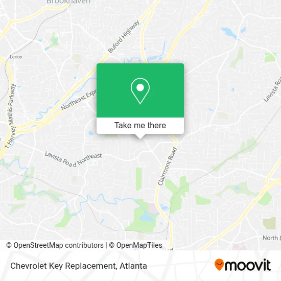 Chevrolet Key Replacement map