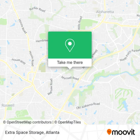 Extra Space Storage map