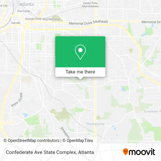 Confederate Ave State Complex map