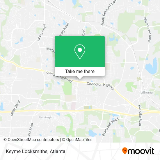 Keyme Locksmiths map