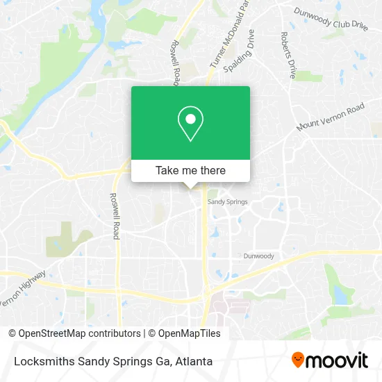 Locksmiths Sandy Springs Ga map