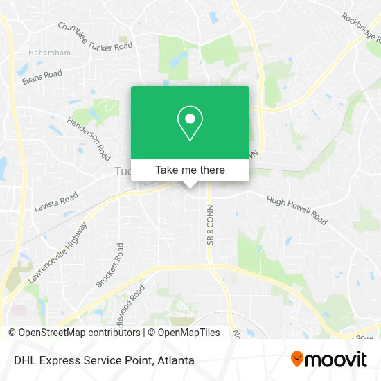 DHL Express Service Point map