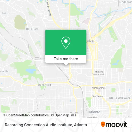 Recording Connection Audio Institute map