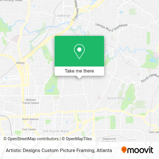 Artistic Designs Custom Picture Framing map