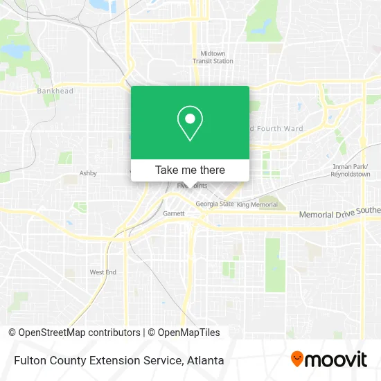 Fulton County Extension Service map
