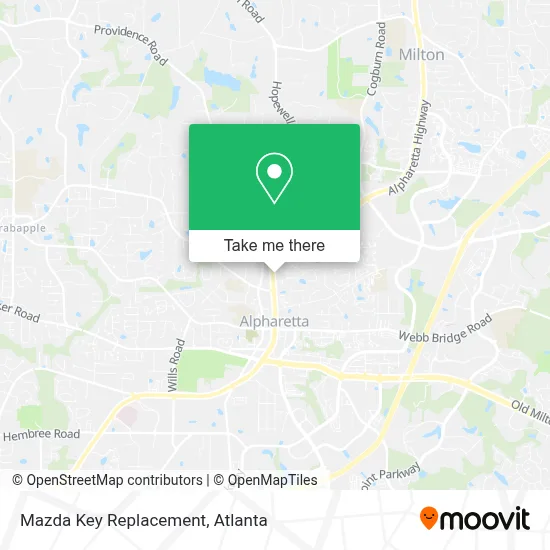 Mazda Key Replacement map