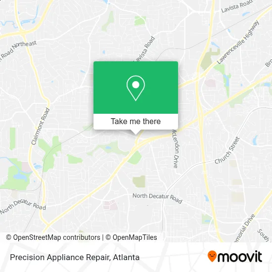Precision Appliance Repair map
