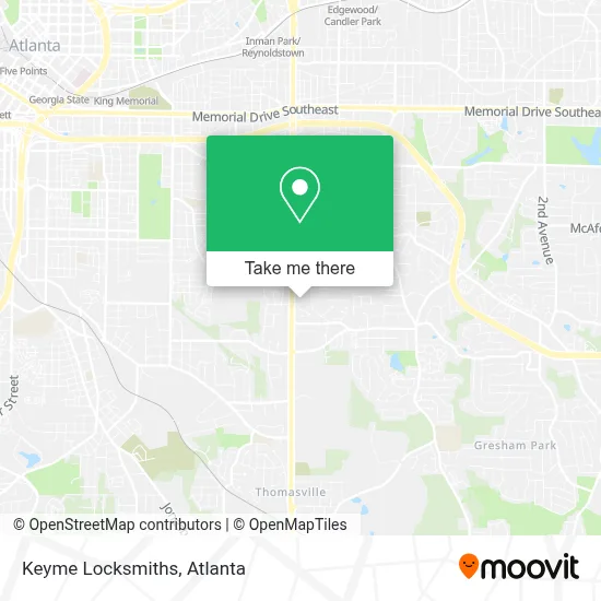 Keyme Locksmiths map