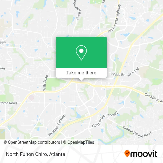 North Fulton Chiro map
