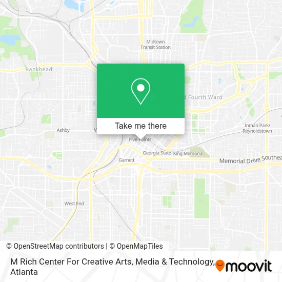 M Rich Center For Creative Arts, Media & Technology map