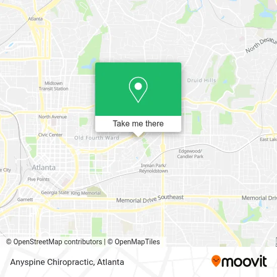 Anyspine Chiropractic map