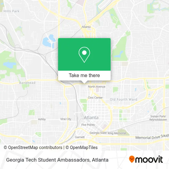 Georgia Tech Student Ambassadors map