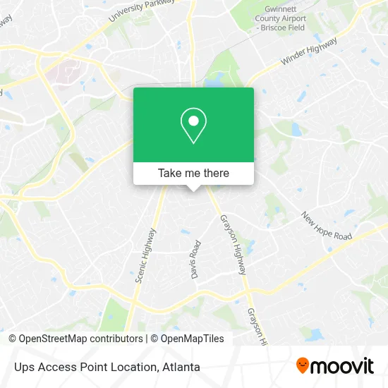 Ups Access Point Location map