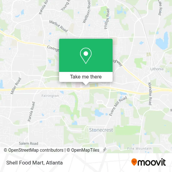 Shell Food Mart map