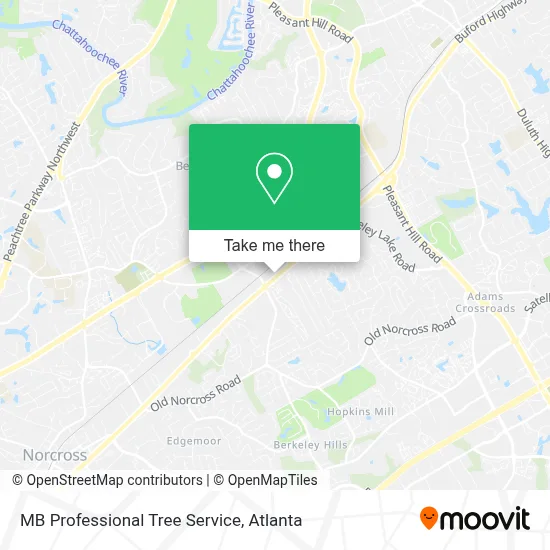 MB Professional Tree Service map