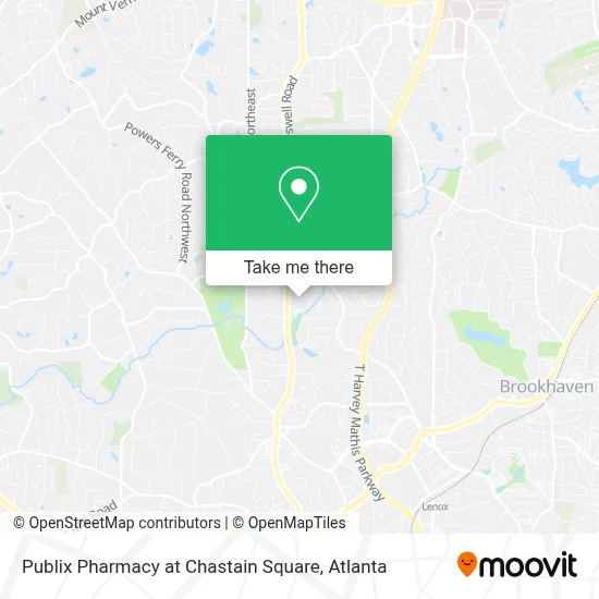 Publix Pharmacy at Chastain Square map