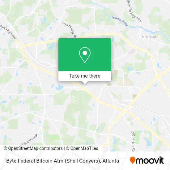 Byte Federal Bitcoin Atm (Shell Conyers) map
