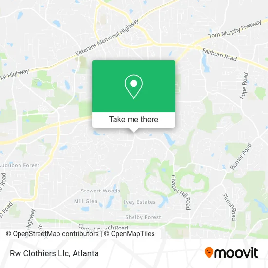 Rw Clothiers Llc map