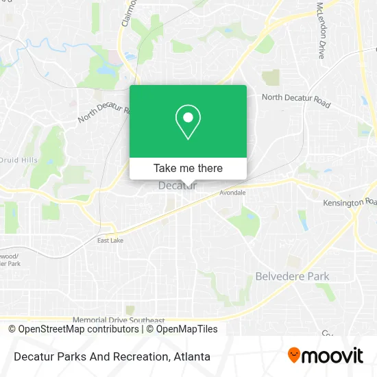 Decatur Parks And Recreation map