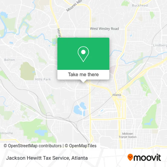 Jackson Hewitt Tax Service map