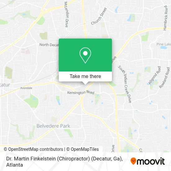 Dr. Martin Finkelstein (Chiropractor) (Decatur, Ga) map