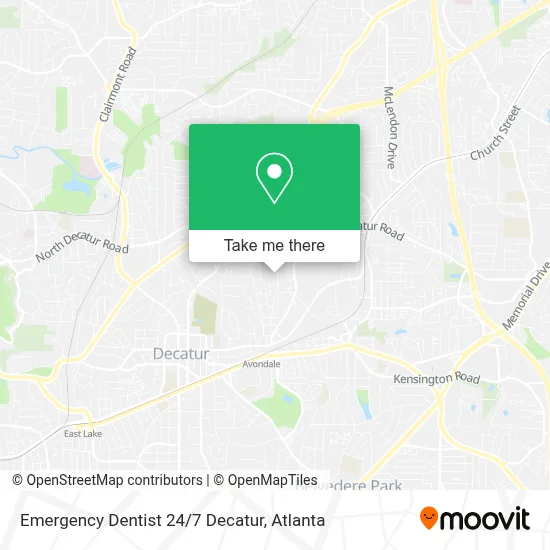 Emergency Dentist 24/7 Decatur map