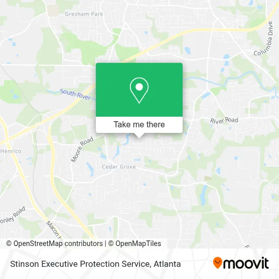 Stinson Executive Protection Service map
