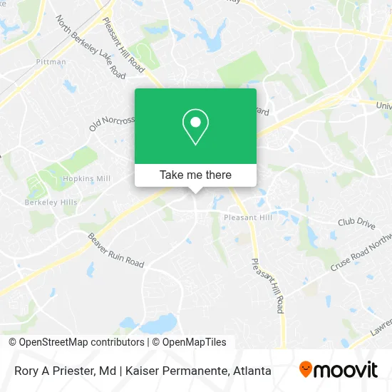 Rory A Priester, Md | Kaiser Permanente map