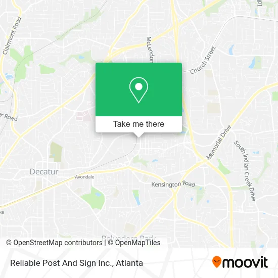 Reliable Post And Sign Inc. map