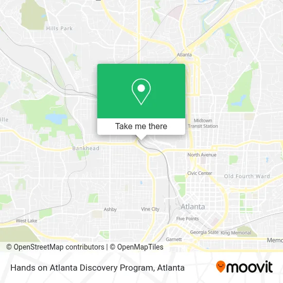 Hands on Atlanta Discovery Program map