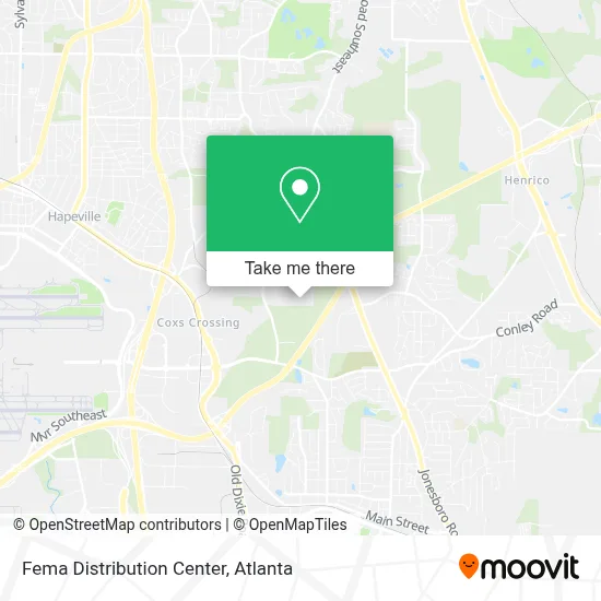 Fema Distribution Center map