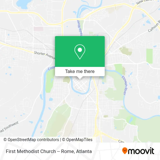 First Methodist Church -- Rome map