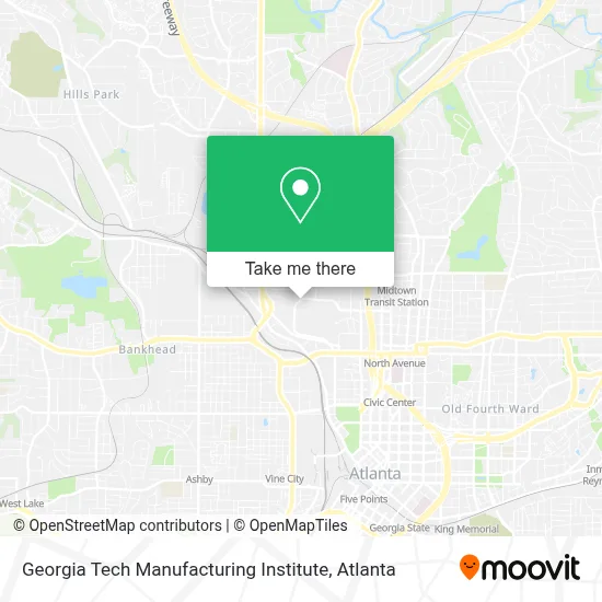 Georgia Tech Manufacturing Institute map