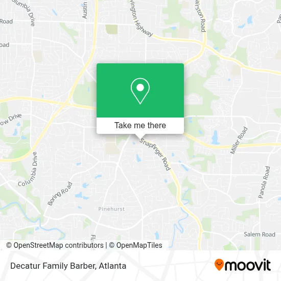 Decatur Family Barber map
