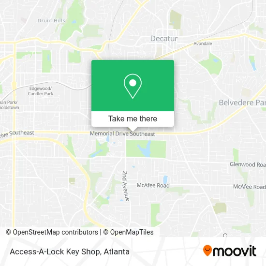 Access-A-Lock Key Shop map