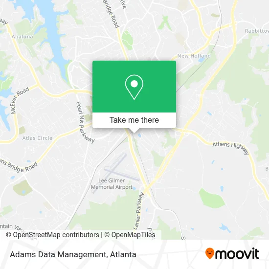Adams Data Management map