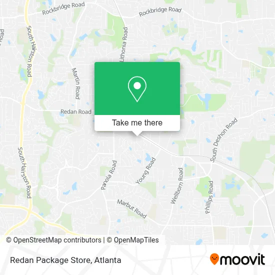 Redan Package Store map