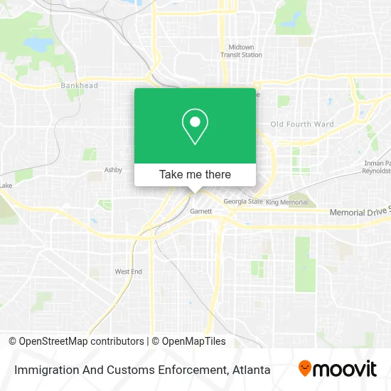 Immigration And Customs Enforcement map