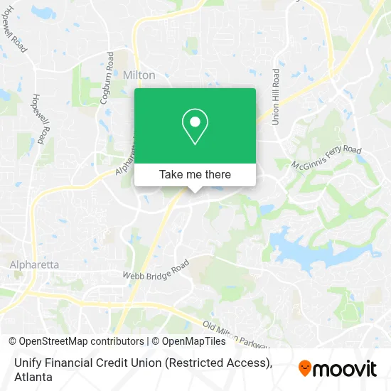 Unify Financial Credit Union (Restricted Access) map