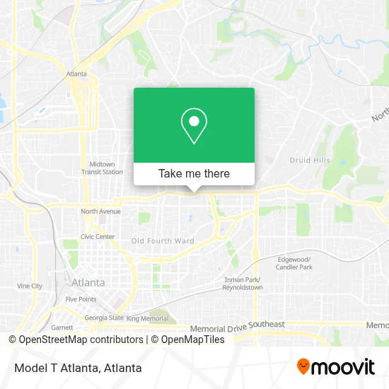 Model T Atlanta map