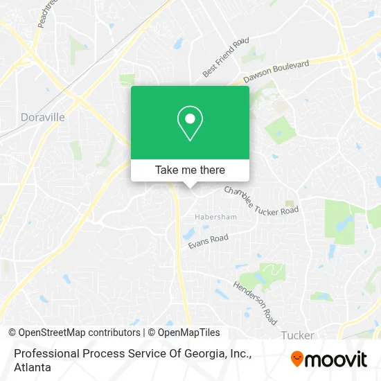 Professional Process Service Of Georgia, Inc. map