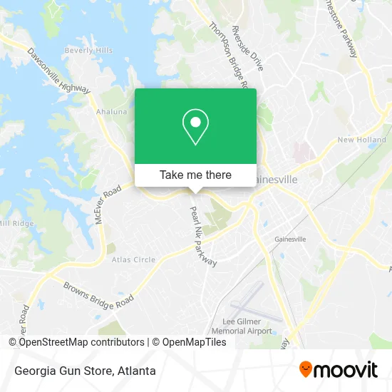 Georgia Gun Store map