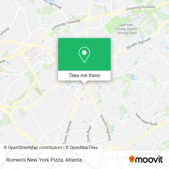 Romeo's New York Pizza map