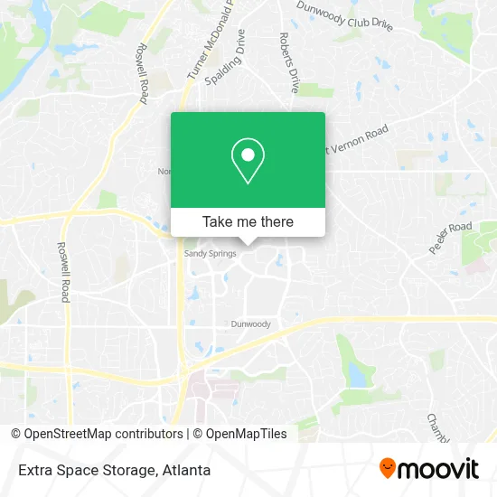 Extra Space Storage map