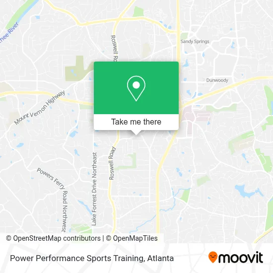 Power Performance Sports Training map