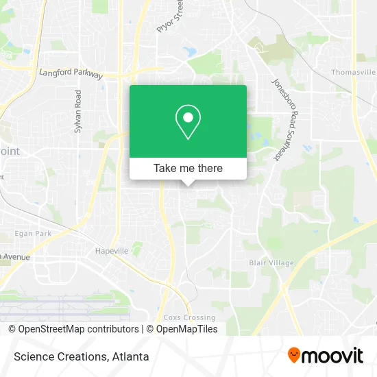 Science Creations map